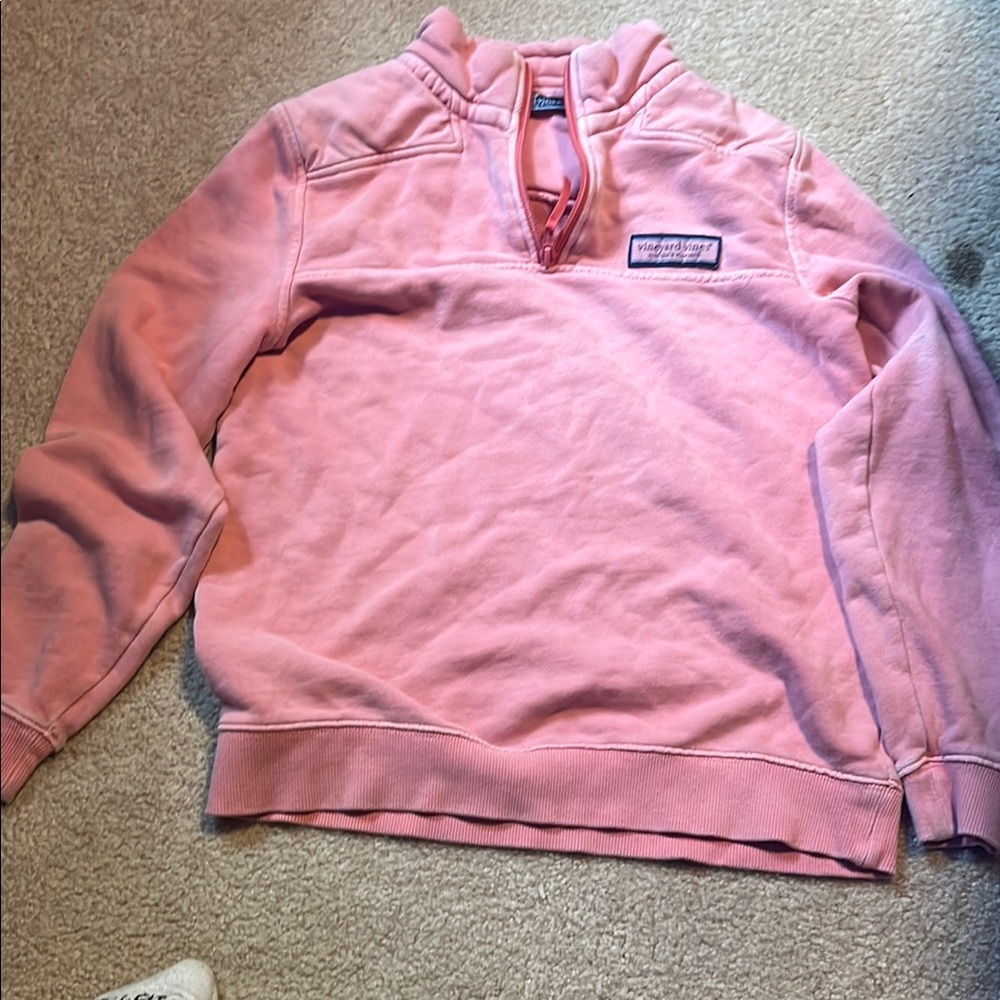 Vineyard Vines Women's Cowl Neck Pink Sweater